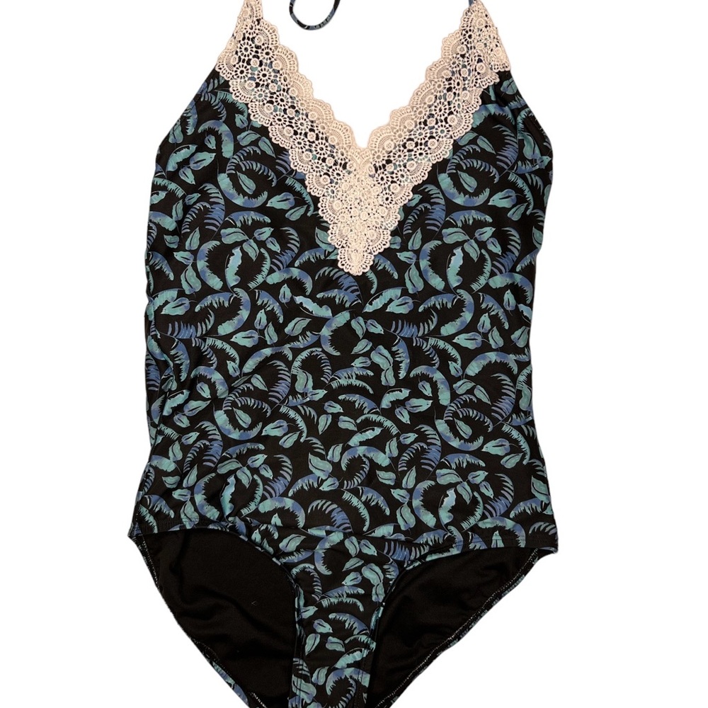 Womens brand new‎ Lauren Conrad LC floral lace one piece swimsuit bathing…